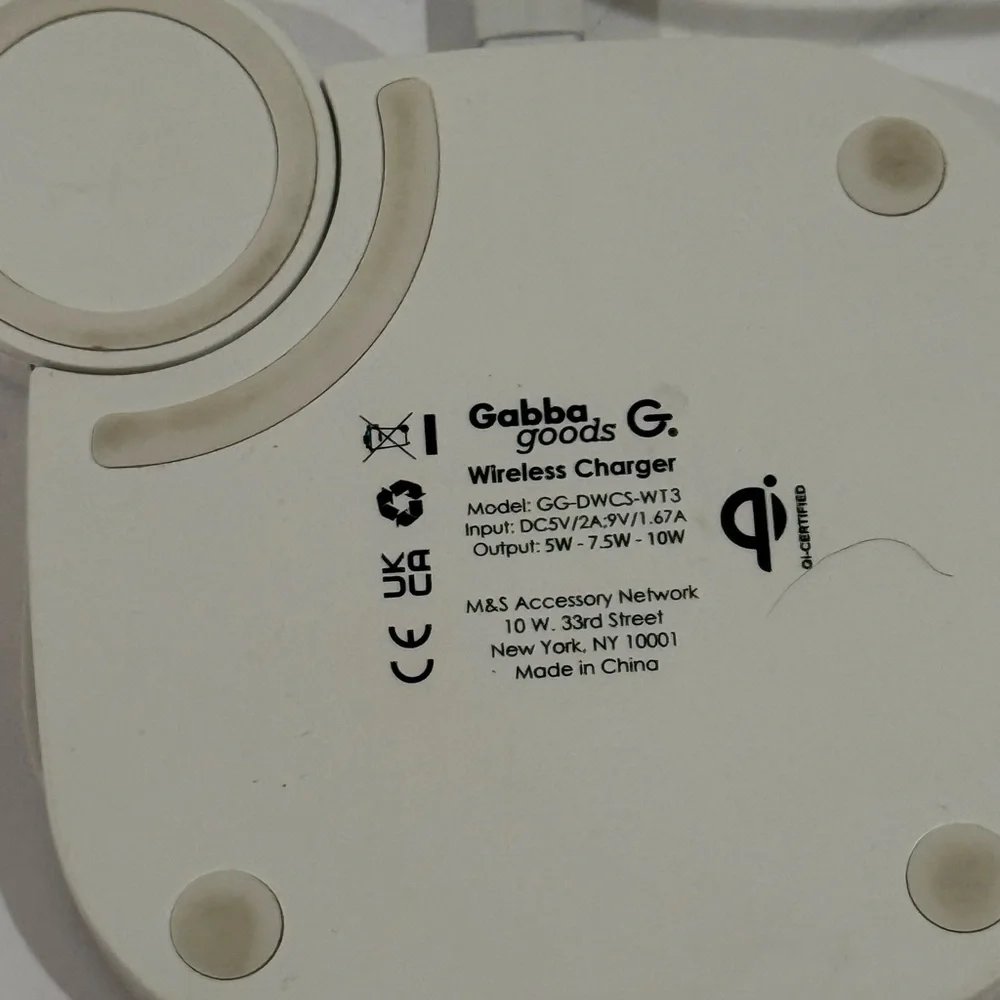 Gabba Goods 2 in 1 Multi Device Charger ~ Model # GG - DWCS - W13